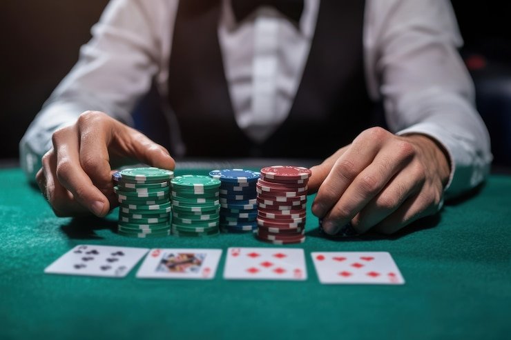 Layar aplikasi Android pelanet77 menampilkan meja live dealer blackjack dan navigasi menu utama